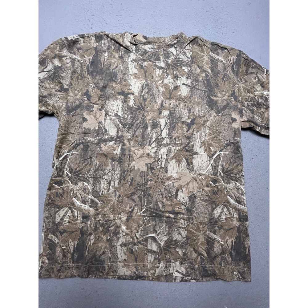 Hollister T-Shirt 100% Cotton Camo Leaf Brown XL Tall Mens